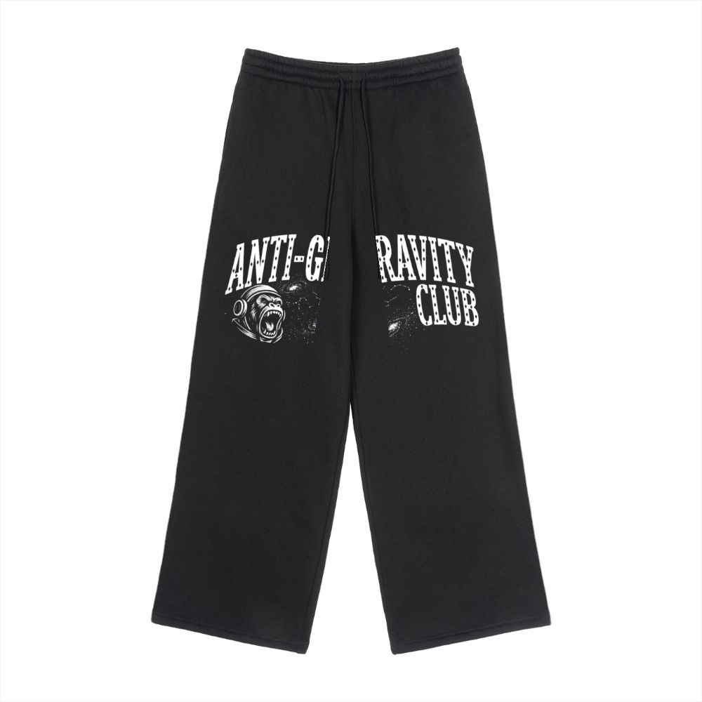 Fleece Drawstring Straight-Leg Sweatpants
