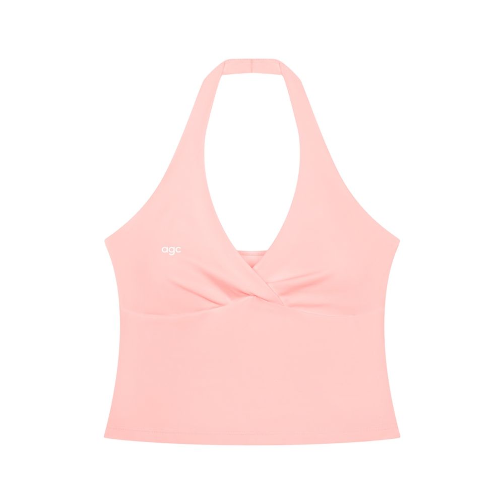 Women’s Ruched Halter Yoga Tank Top