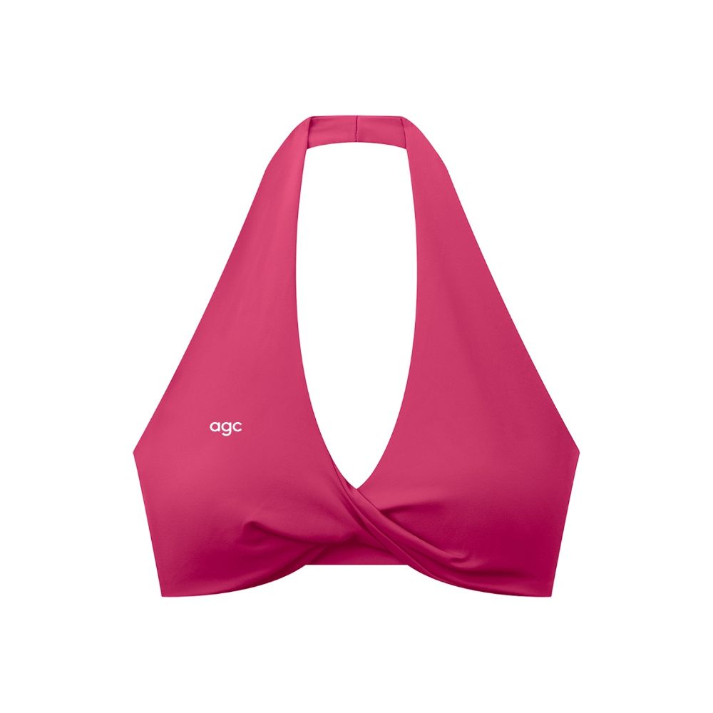 Women's Pleated Halter Sports Bra